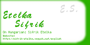 etelka sifrik business card